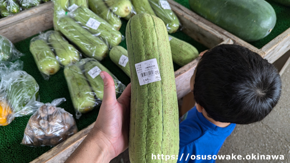 国頭観光物産センター道の駅ゆいゆい国頭の野菜果物の直売所ハーベーラー（へちま）