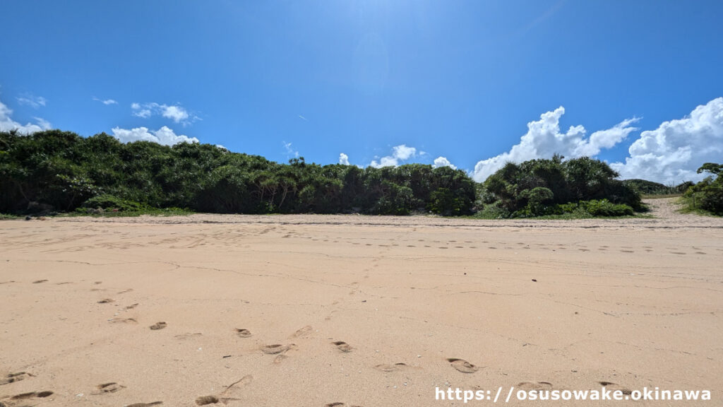 沖縄県今帰仁村古宇利島のトケイ浜の隣の天然ビーチ